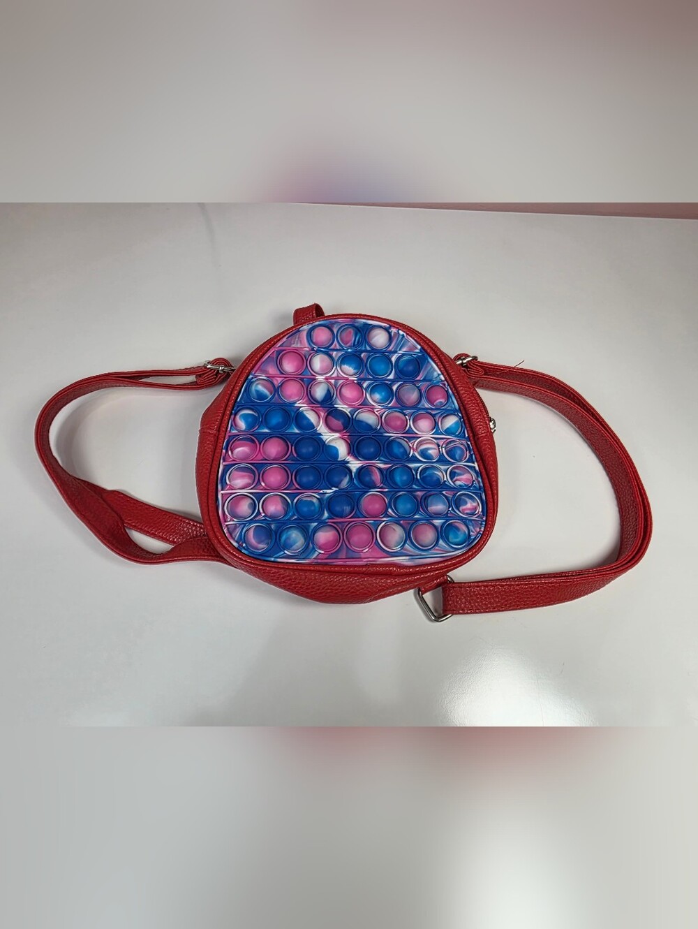 Mini Pop It Crossbody Bag Red Fidget Purse Kids